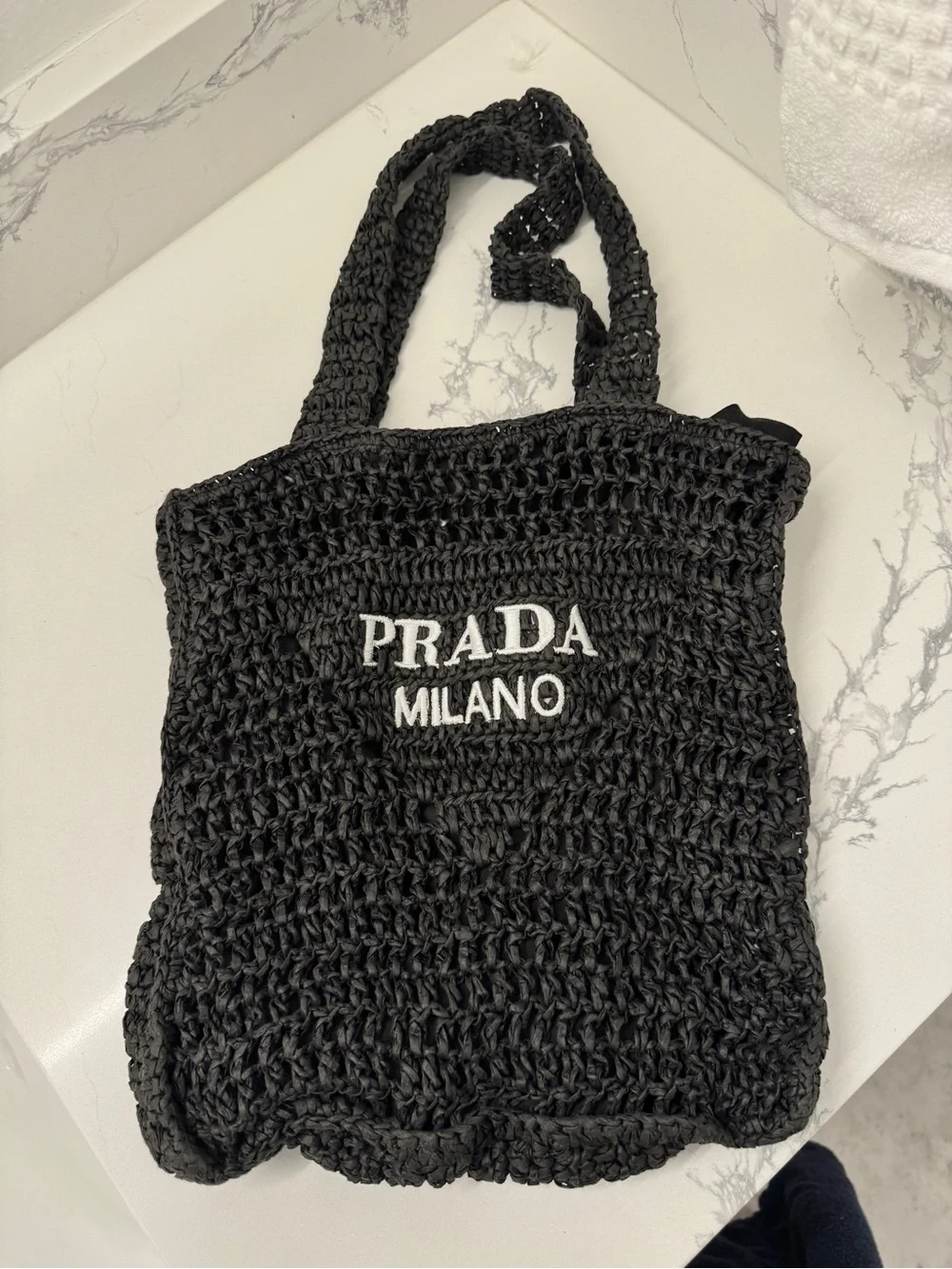 Black Crochet Milano Tote - Picture 2 of 5